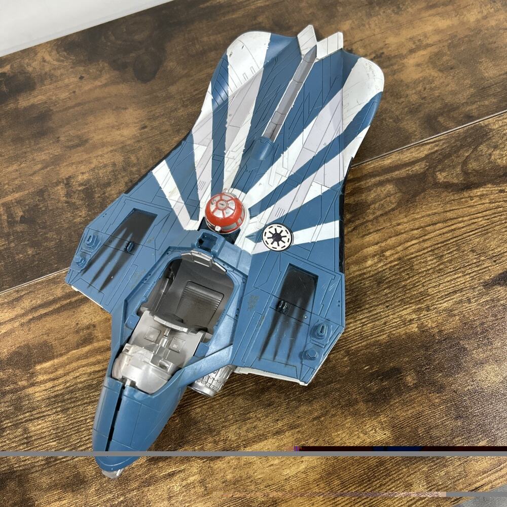 Anakin Skywalker Jedi Starfighter 2003 STAR WARS The Clone Wars Blue Incomplete